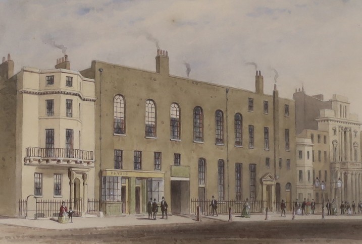 Thomas Hosmer Shepherd (1792-1864), watercolour, Willis Rooms, King Street, London., signed, 14 x 21cm